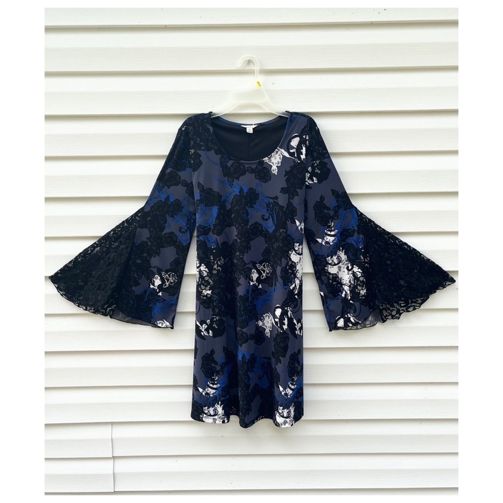 Catos Floral Blue Dress Size XS